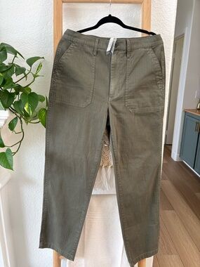 Madewell Olive Green Straight-Leg Utility Pants